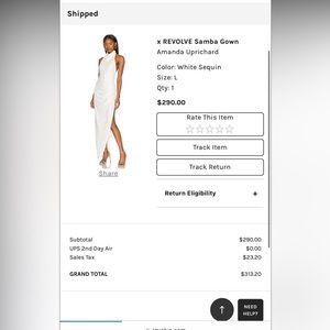 Revolve party reception dress.